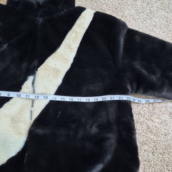 Nike Sportswear Womens Black Faux Fur Full Zip Jacket Size S - Picture 6 of 7